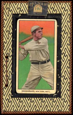 Picture, Helmar Brewing, T206-Helmar Card # 131, Fred Snodgrass, Brown visor, New York Giants